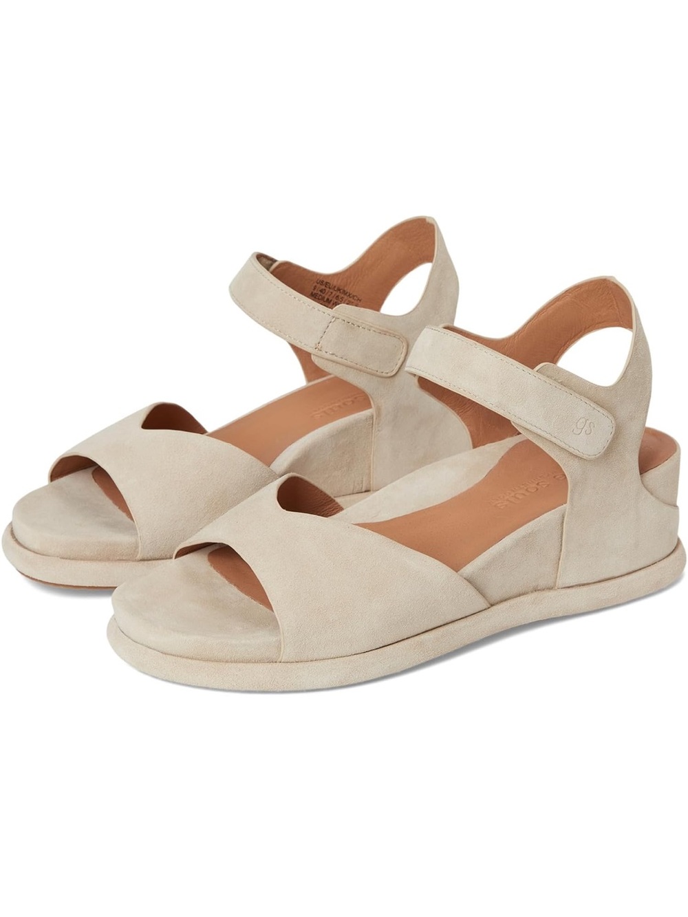 Kenneth Cole Gentle Souls Women’s Beige Suede Adjustable Strap Sandals